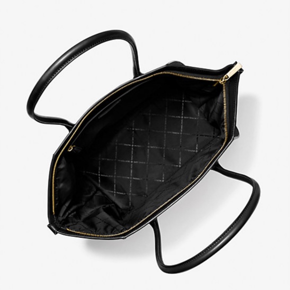 MICHAEL KORS AVRIL LARGE TOP-ZIP SATCHEL BLACK NEW WITH TAGS - Picture 4 of 5